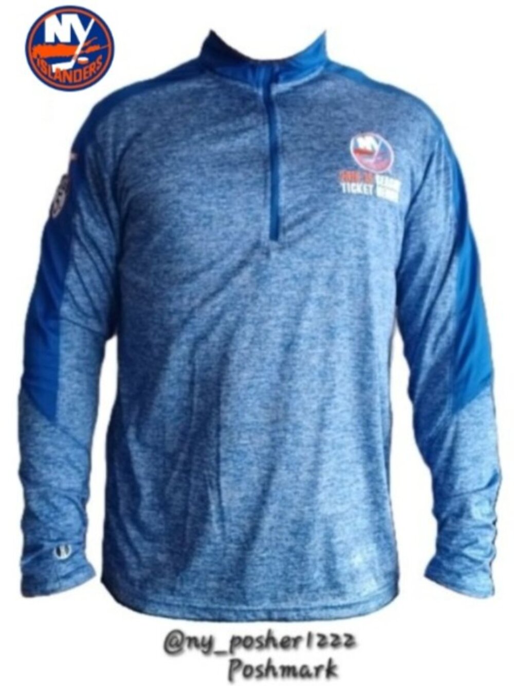 NHL Men's NY Islanders 2018-19 Season Ticket Member ¹/₂ Zip Pullover Blue Size L